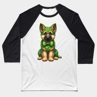 Clover German Shepherd Dog St Patricks Day Baseball T-Shirt